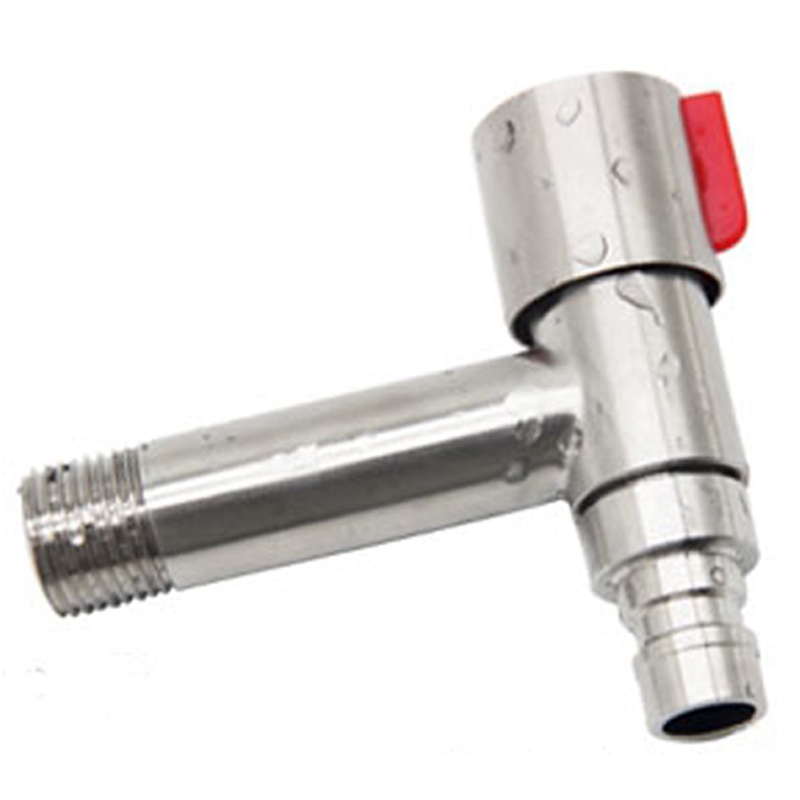 304 Stainless Steel G1/2 Fast On Washing Machine Faucet Bibcock Laundry Mop Pool Tap Cold Water Tap