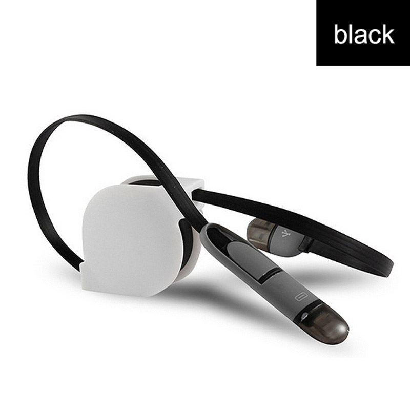 2 in 1 Retractable 2A USB Fast Charging Cable for iPhone Micro USB Android Cable for Tecno Infinix