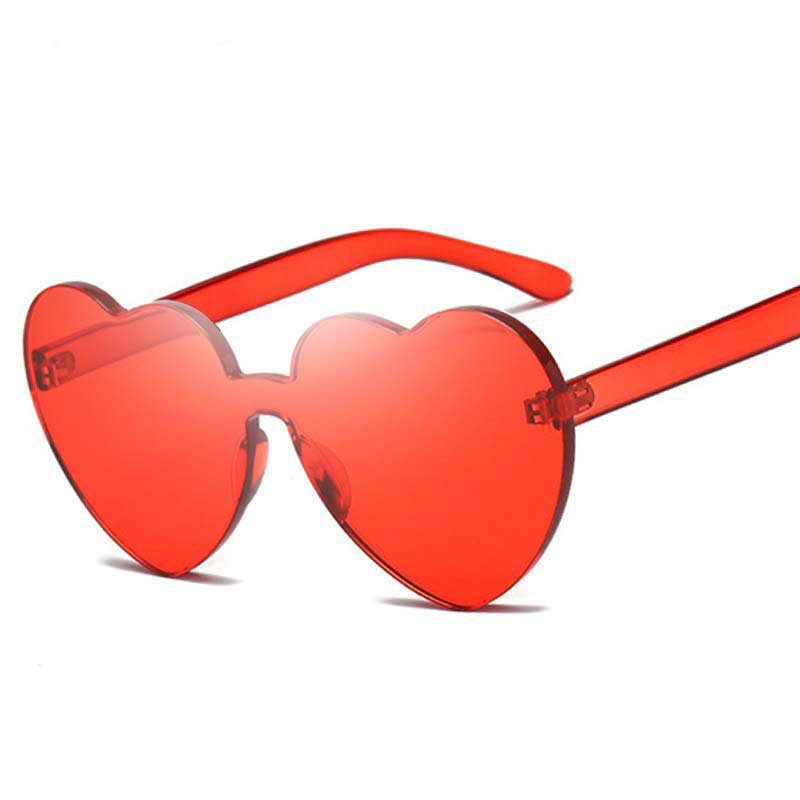 Candy Color Love Heart Women Sunglasses Cat Eye Heart Shape Sun Glasses for Lady Eyewear UV400