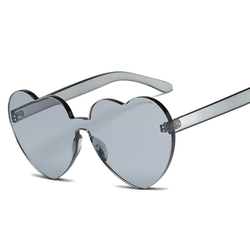 Candy Color Love Heart Women Sunglasses Cat Eye Heart Shape Sun Glasses for Lady Eyewear UV400