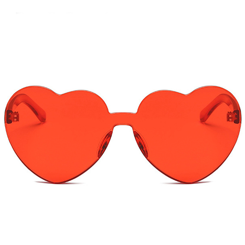 Candy Color Love Heart Women Sunglasses Cat Eye Heart Shape Sun Glasses for Lady Eyewear UV400