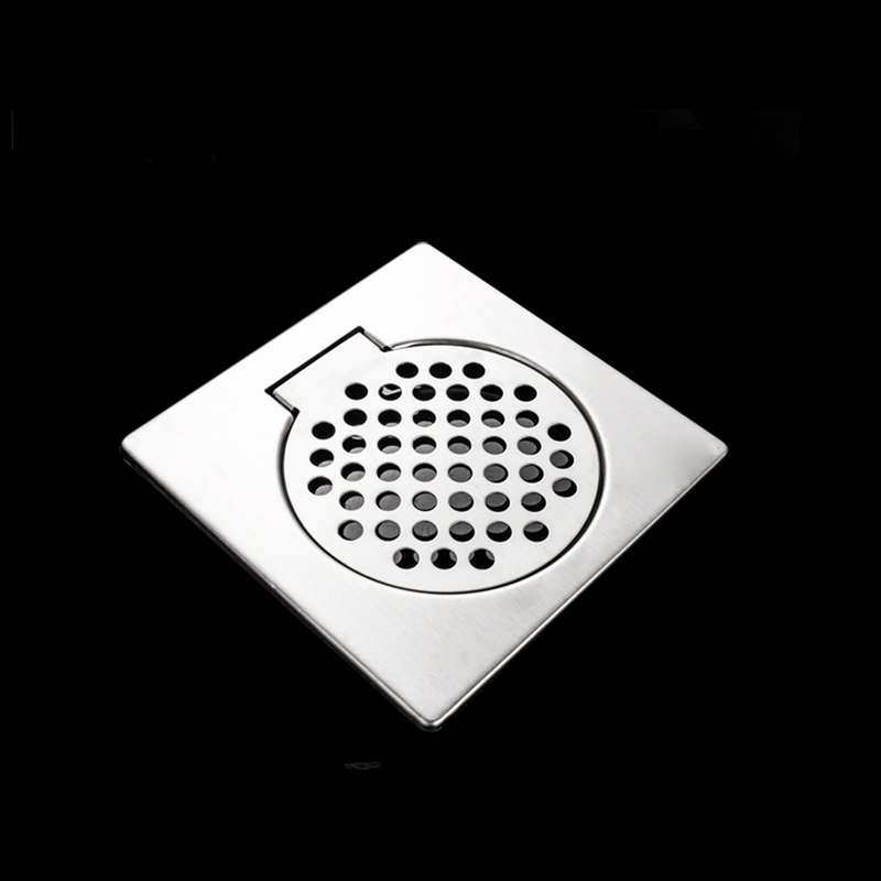 6-inches 15 x 15CM Stainless Steel Bathroom Floor Drain Cover Balcony Floor Strainer Grating Drainer