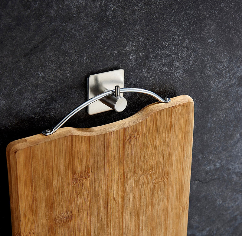 Self Adhesive Wall Robe Hook 304 Stainless Steel Clothes Hanger Coat Towel Hook for Bathroom Kitchen