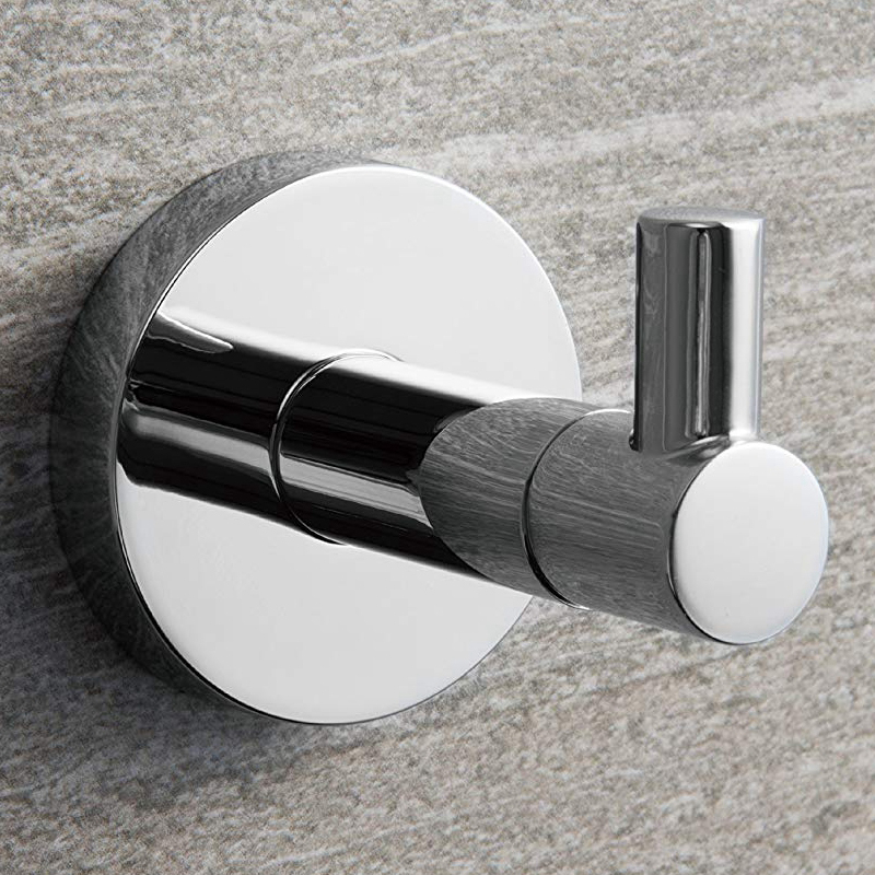 Modern Style Chrome 304 Stainless Steel Towel Hook Single Robe Hook Coat Hook for Bathroom Kitchen