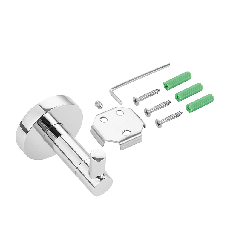 Modern Style Chrome 304 Stainless Steel Towel Hook Single Robe Hook Coat Hook for Bathroom Kitchen