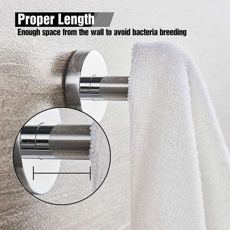Modern Style Chrome 304 Stainless Steel Towel Hook Single Robe Hook Coat Hook for Bathroom Kitchen