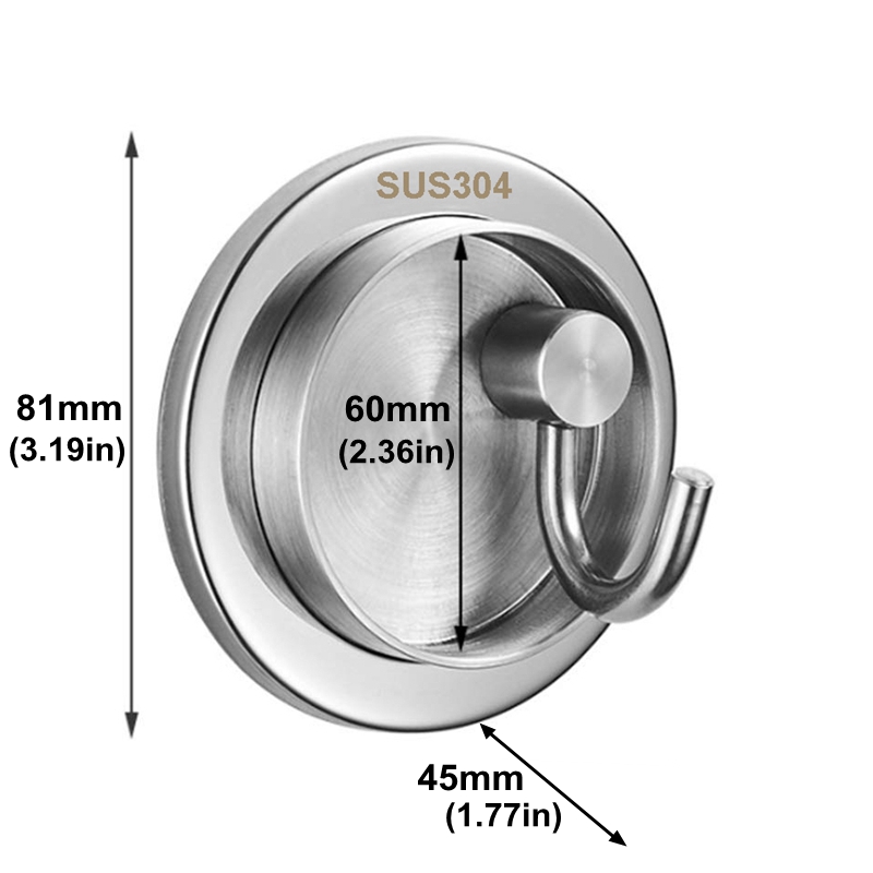 304 Stainless Steel Bath Towel Hook Porch Door Hidden Rotating Robe Hook Concealed Entrance Hook