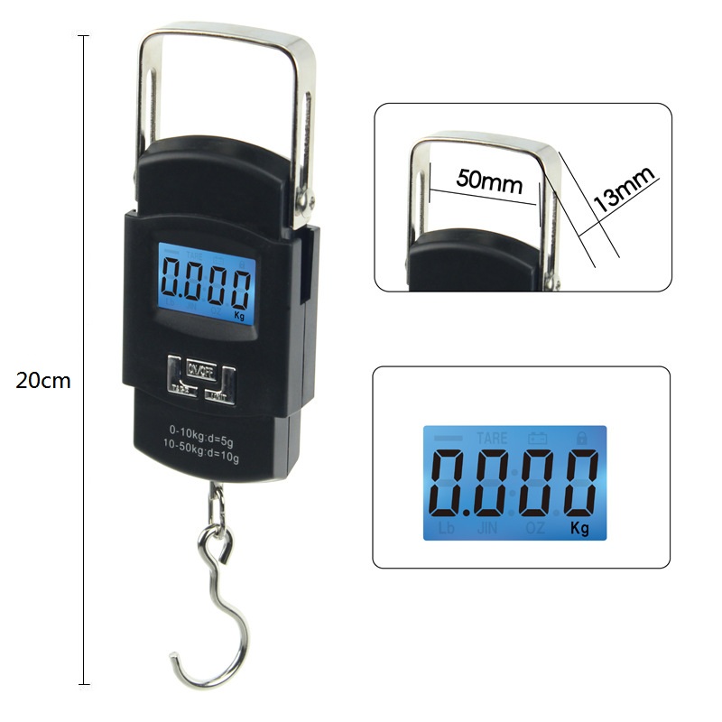 50Kg/110Lbs Electronic Portable LCD Digital Scale High Precision Luggage Weight Scale Balance Scales