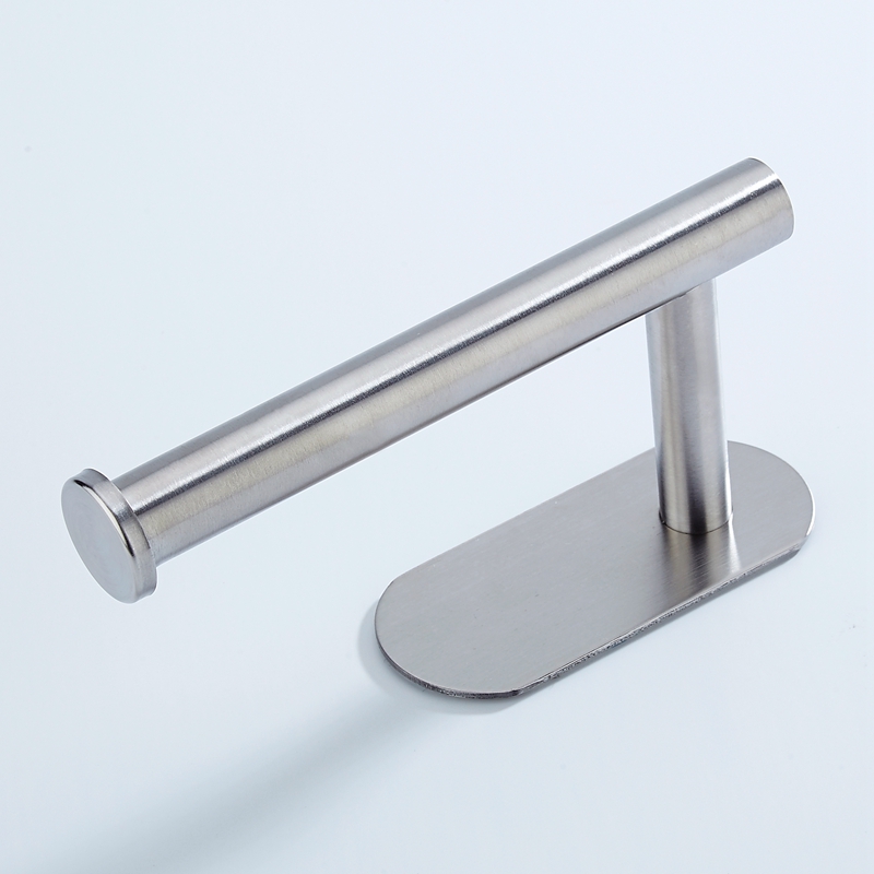 Nail-free Sticky Self Adhesive SUS304 Stainless Steel Brushed Nickel Wall WC Paper Dispenser Toilet Paper Holder