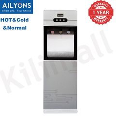 【Brand Festival】AILYONS AFK-112 3 Taps - Hot & Cold & Normal standing Water Dispenser with Storage Cabine  ousehold Appliance 3 Faucets Kitchen Appliance big size Silver HOT&Normal&Cold