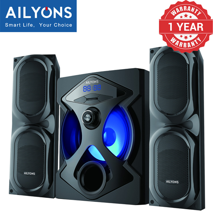 【Gift】AILYONS ELP2501K 2.1CH Multimedia Speaker System woofer 18000W PMPO Black Black