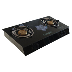LYONS GS014-4/GK-021 Glass Top Infrared Double Burner Gas stove Super Infrared Heater Saving Gas cooker Black[Limited Offer!]