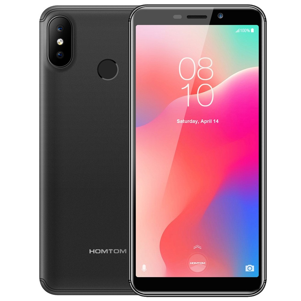 HOMTOM C1 3G Phablet 5.5 inch Android Go OS MTK6580A Quad-core 1.3GHz 1GB RAM 16GB ROM 13.0MP + 2.0MP Rear Camera Fingerprint Sensor 3000mAh Built-in
