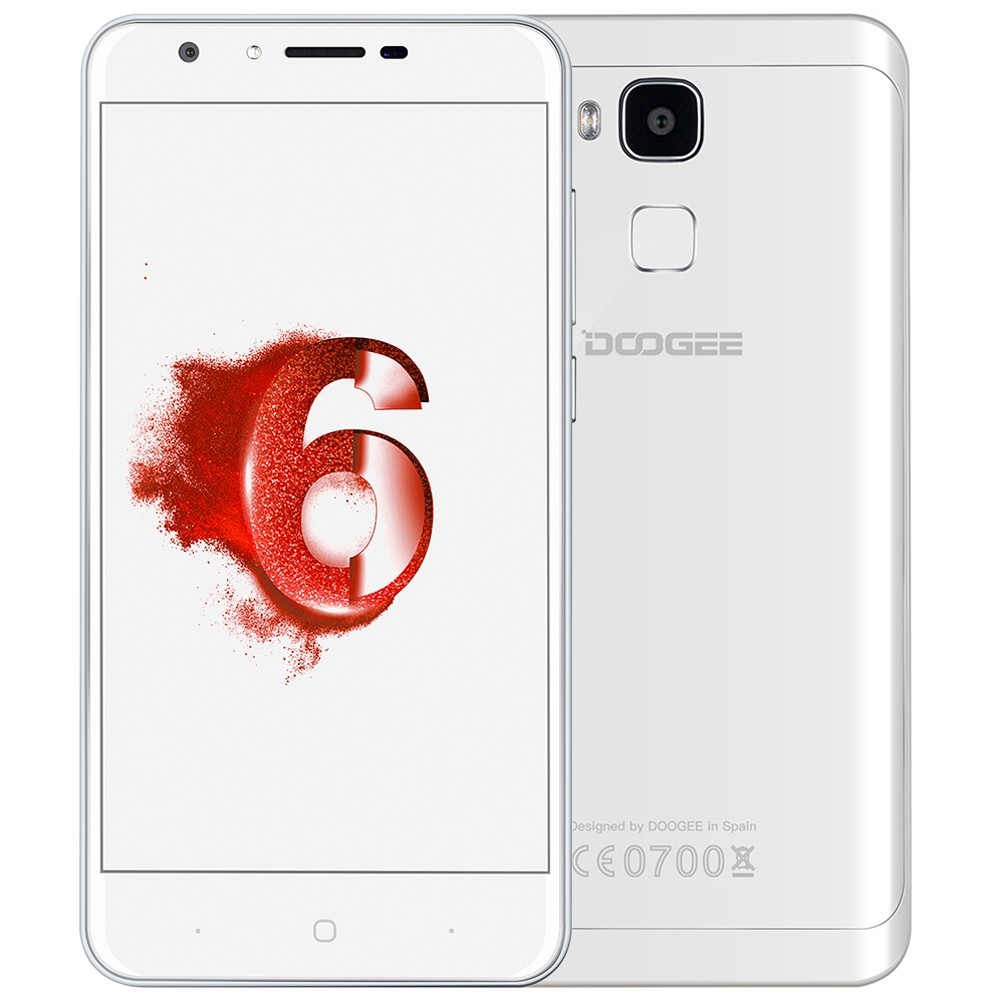 Doogee Y6 Piano White 4G Phablet Android 6.0 5.5 inch 2.5D Screen MTK6750 Octa Core 1.5GHz 4GB RAM 64GB ROM 8.0MP + 13.0MP Cameras HiFi