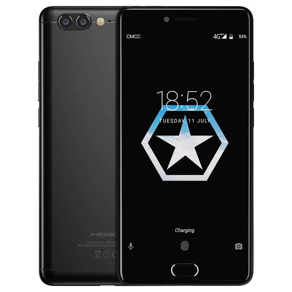 MEIIGOO M1 4G Phablet Android 7.0 5.5 inch Helio P20 Octa Core 2.3GHz 6GB RAM 64GB ROM 13.0MP + 8.0MP Dual Rear Cameras Fingerprint Scanner Type-C 4000mAh Battery