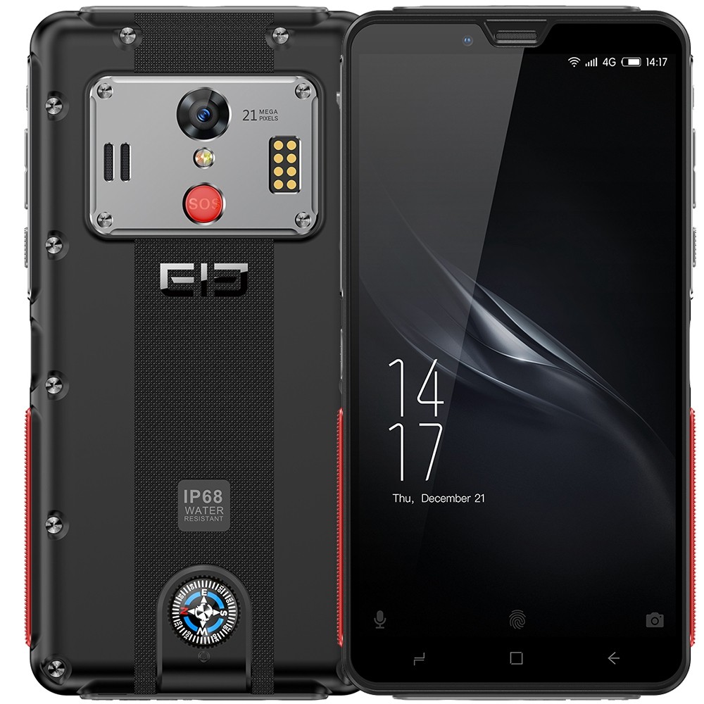 Elephone Soldier 4G Phablet 5.5 inch Android 8.0 MTK X25 4GB RAM 128GB ROM 21.0MP Rear Camera IP68 Waterproof 5000mAh Battery