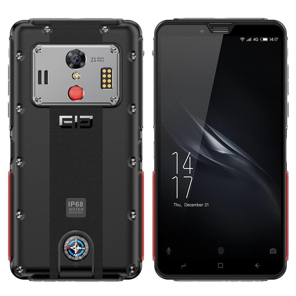 Elephone Soldier 4G Phablet 5.5 inch Android 8.0 MTK X25 4GB RAM 128GB ROM 21.0MP Rear Camera IP68 Waterproof 5000mAh Battery