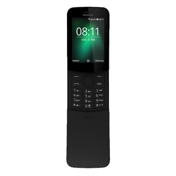 Nokia 8110 4G Feature Phone 2.45 inch Smart Feature OS MSM8905 Dual Core 1.1GHz 512MB RAM 4GB ROM 2.0MP Rear Camera BT 4.1 1500mAh Built-in