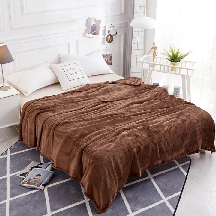 soft fleece flannel sofa blanket nap blanket solid color macaron
