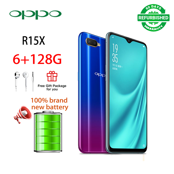 Refurbished  OPPO R15X phone 100%Original 128GB 6GB Mobile Phone smart phones Dual SIM 6+128GB