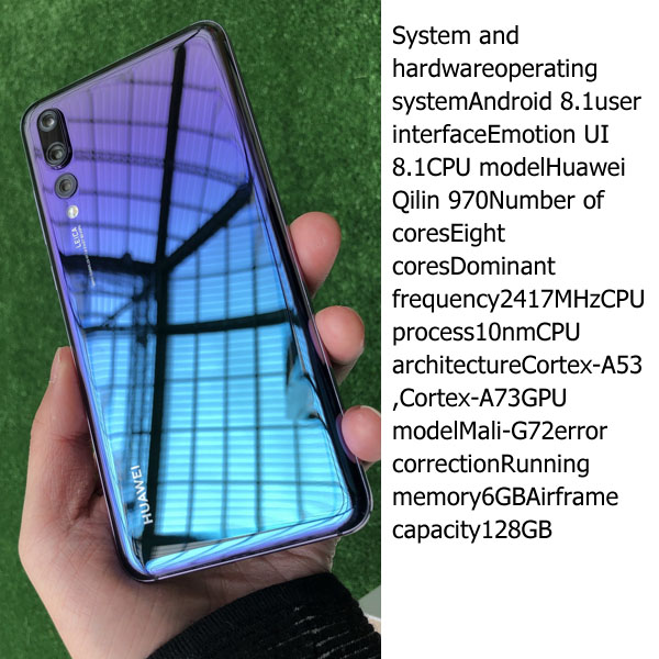 Refurbished huawei p20 pro Smart phone 6+128GB Dual SIM huawei phones Original Mobile Phone smart phones 6+128GB （Color Random）