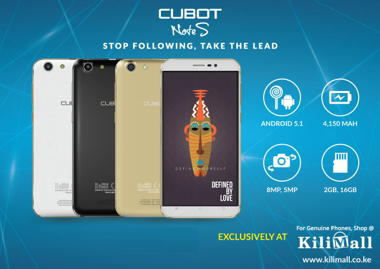 CUBOT NOTE S, A Free Cover,  5.5 HD, 2GB+16GB , 5MP+8MP Camer, 4150 mAH , Best Smart Mobile Phone