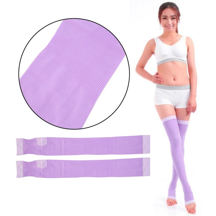 Lady Compression Socks Fat Burn Leg Slim Varicose Veins Thigh High Stockings