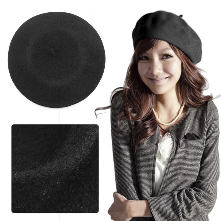 Casual Autumn Winter Women Ladies Fashionable Cap Berets Cool Woolen Hat