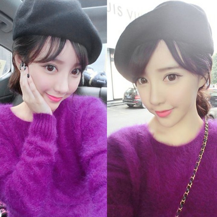 Casual Autumn Winter Women Ladies Fashionable Cap Berets Cool Woolen Hat