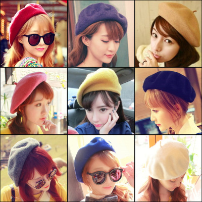 Casual Autumn Winter Women Ladies Fashionable Cap Berets Cool Woolen Hat