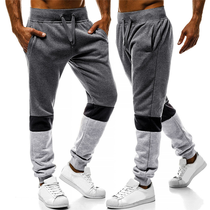 Explosion Men&apos;s Contrast Stitching Casual Sports Trousers Loose Men Wild Trend Men&apos;s Trousers