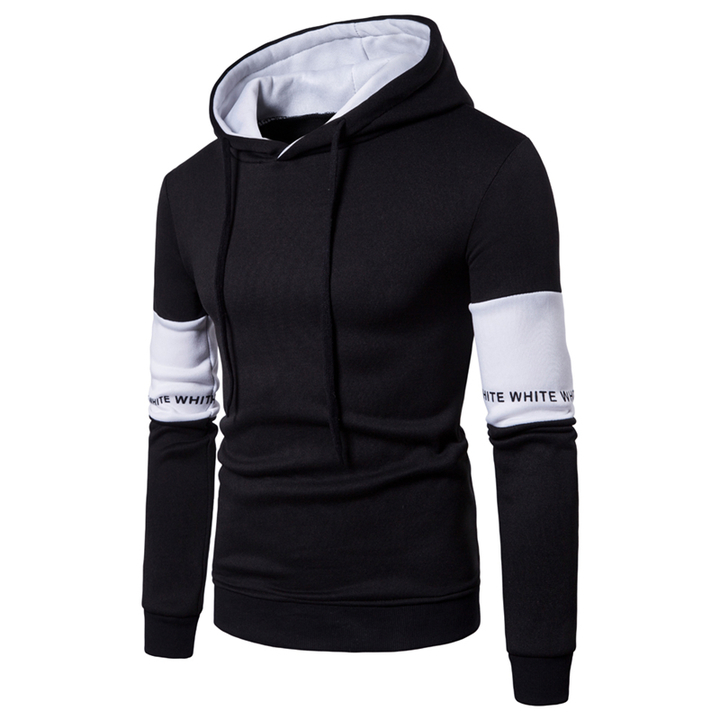Men&apos;s New Arrival European Code Casual Hoodie Sweater Men&apos;s Korean Sleeve Splicing Turtleneck Jacket