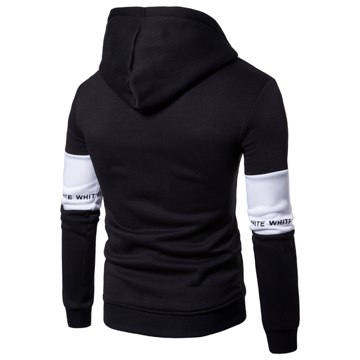 Men&apos;s New Arrival European Code Casual Hoodie Sweater Men&apos;s Korean Sleeve Splicing Turtleneck Jacket
