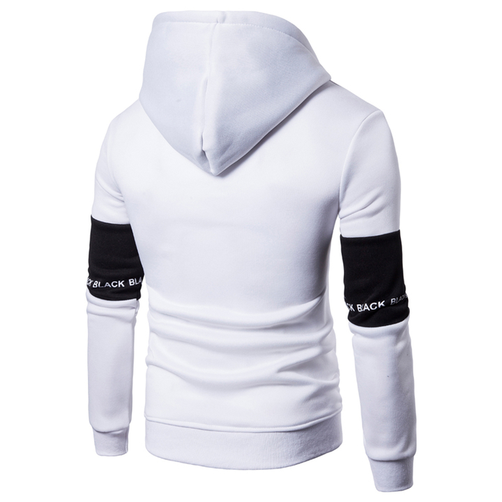Men&apos;s New Arrival European Code Casual Hoodie Sweater Men&apos;s Korean Sleeve Splicing Turtleneck Jacket