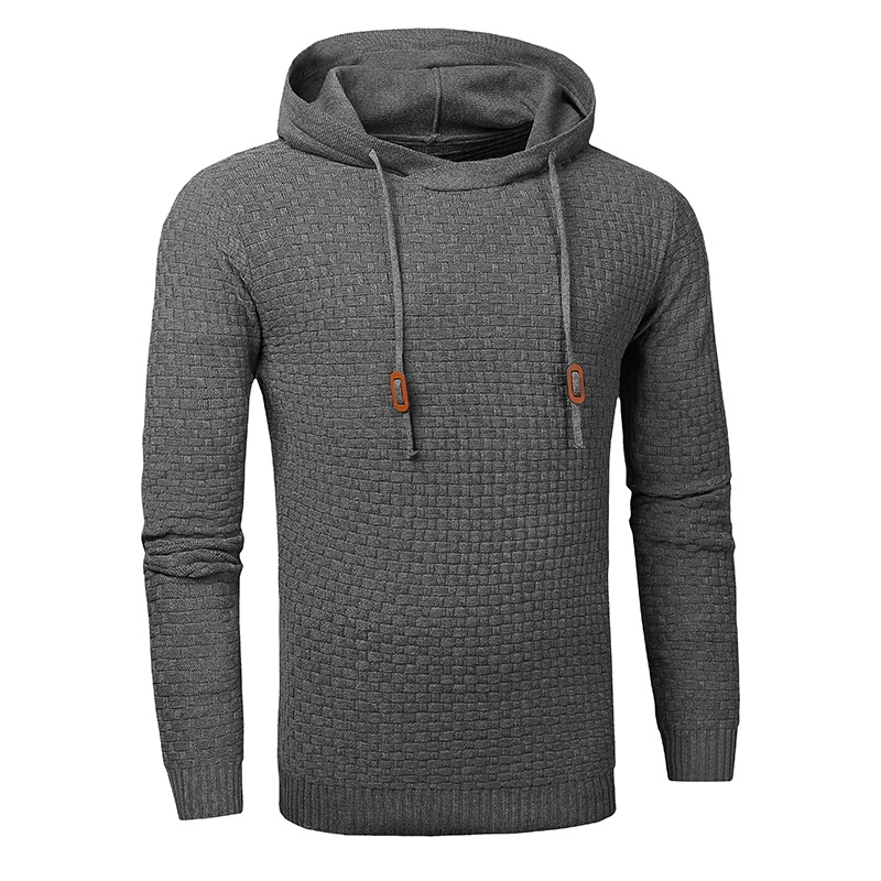 Men Hooded Sweatshirt Solid Color Plaid Hoodies Male Long Sleeve Hoodie Casual Sportswear US Size black 4XL 5