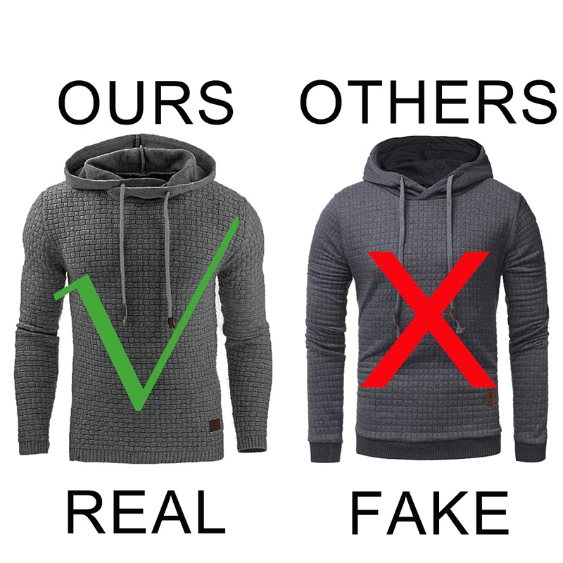 Men Hooded Sweatshirt Solid Color Plaid Hoodies Male Long Sleeve Hoodie Casual Sportswear US Size black 4XL 3