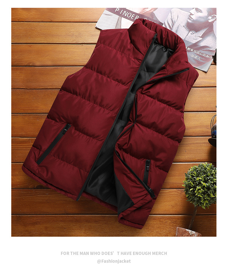 Vest men autumn and winter men, trendy slim warm vest jacket autumn and winter clothes