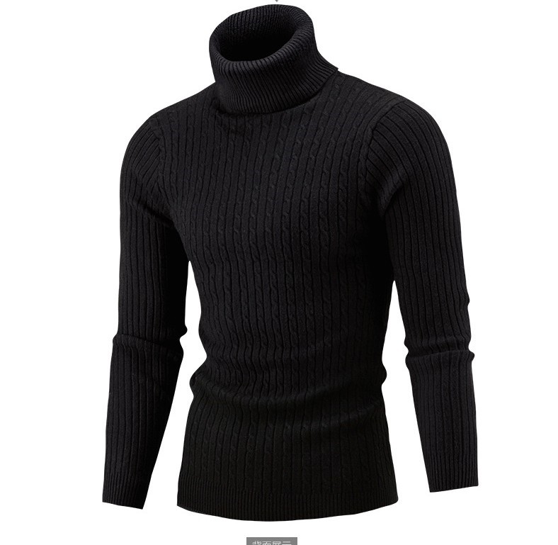 Men&apos;s sweaters，high-neck solid color twist bottoming shirts for autumn and winter