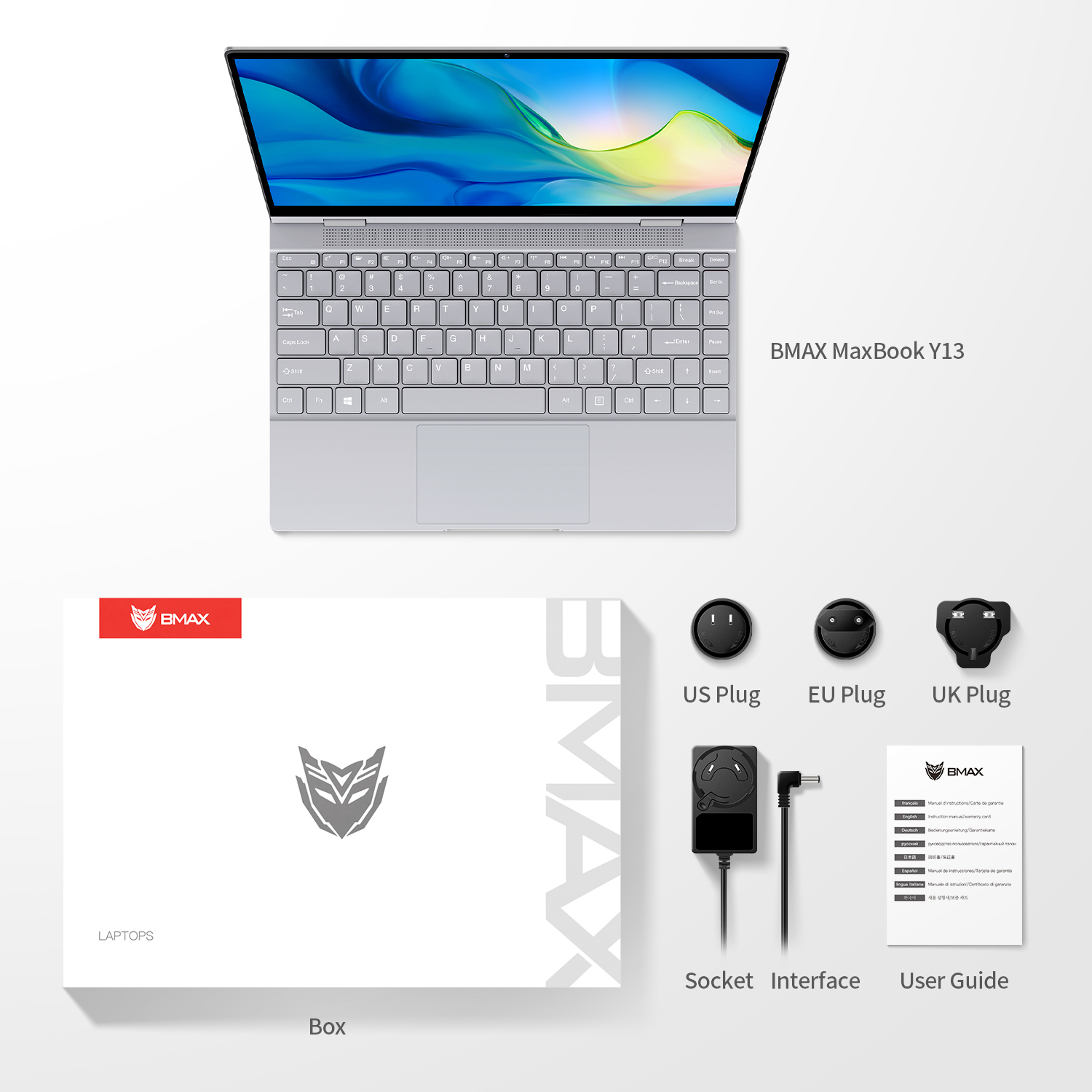 BMAX Y13 13.3" 2 in 1 Convertible Laptop, FHD(1920 x 1080) Touchscreen , 8GB DDR4, 256GB SSD, Intel Quad Core N4120 1.1Ghz Up to 2.6 Ghz, WiFi, Bluetooth, USB-C, Windows 10, All-Metal Body