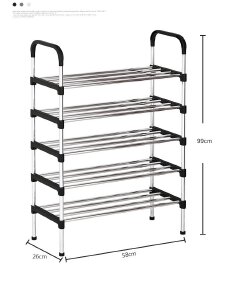 Jaza Keja 5 6 8 Layer Simple Shoe Rack Easy Assembled Economical Shoes Rack for Entryway Hallway Bedroom Living Room Back To College Essential