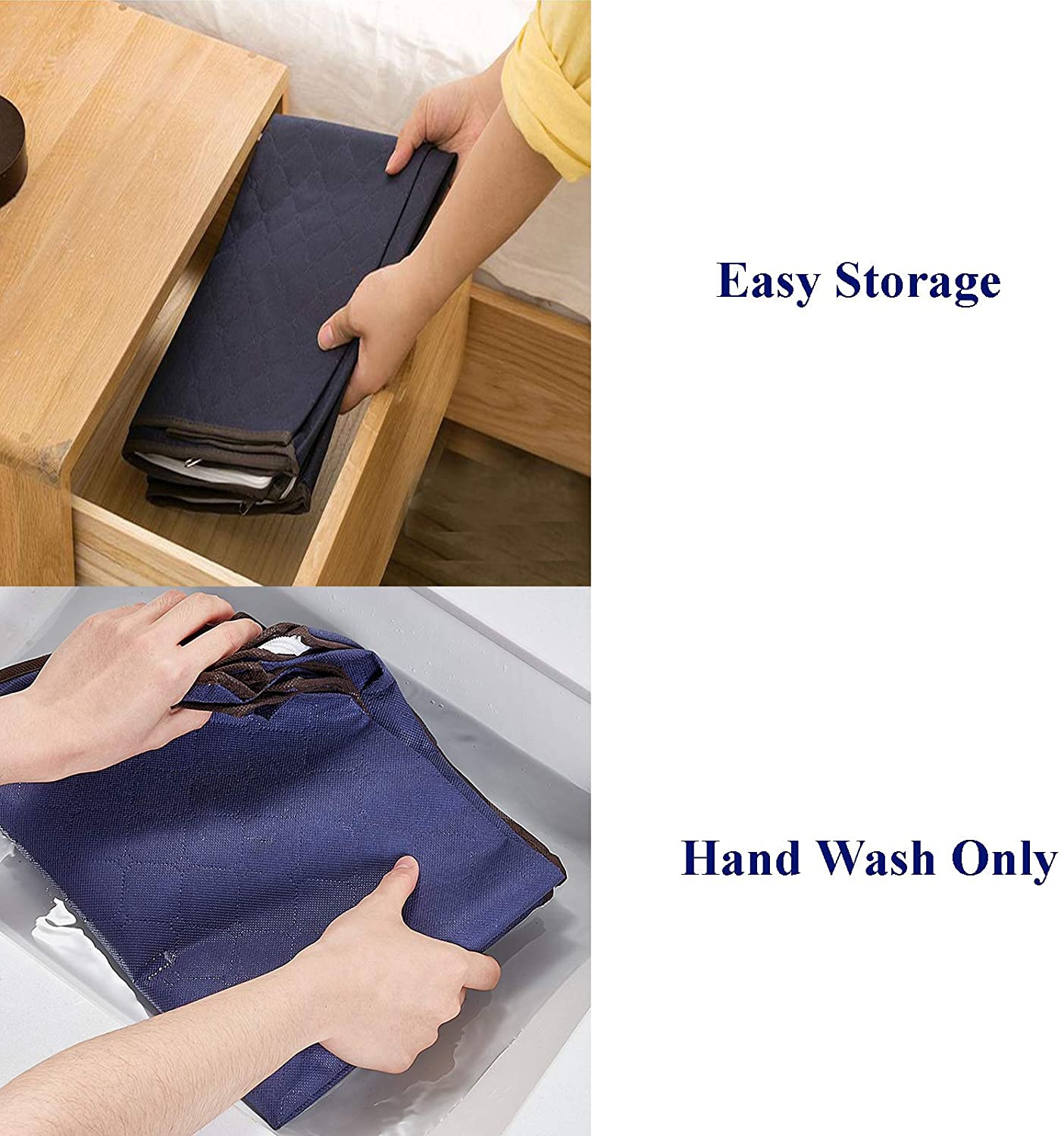Non-woven Storage Bag for Clothes Comforter Quilt Blanket Pillow with Clear Window Handles Zipper