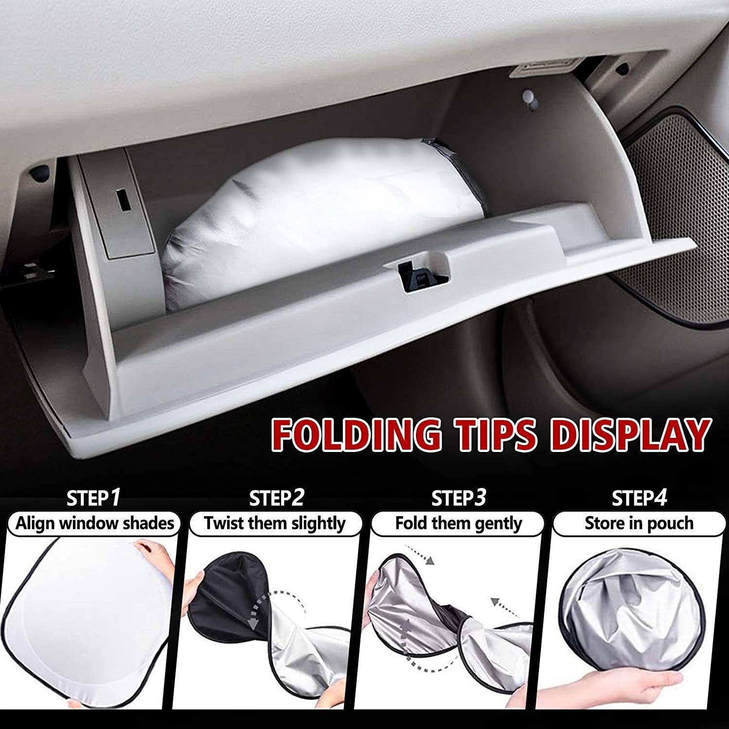 Keeps Your Vehicle Cool Foldable Car Windshield Car Window Sunshade Sun Shade Visor Windshield Cover Auto Car SunShade Car Sun Visor Sun Heat Protection  for Sun Heat Automotive Interior Accessories