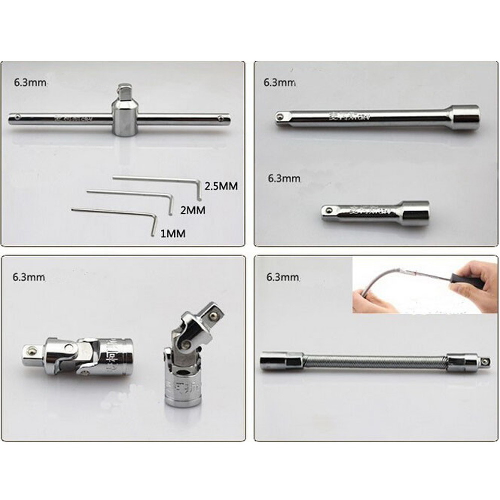 46 piece Set Wrench Batch Head Ratchet Pawl Socket Spanner Screwdriver