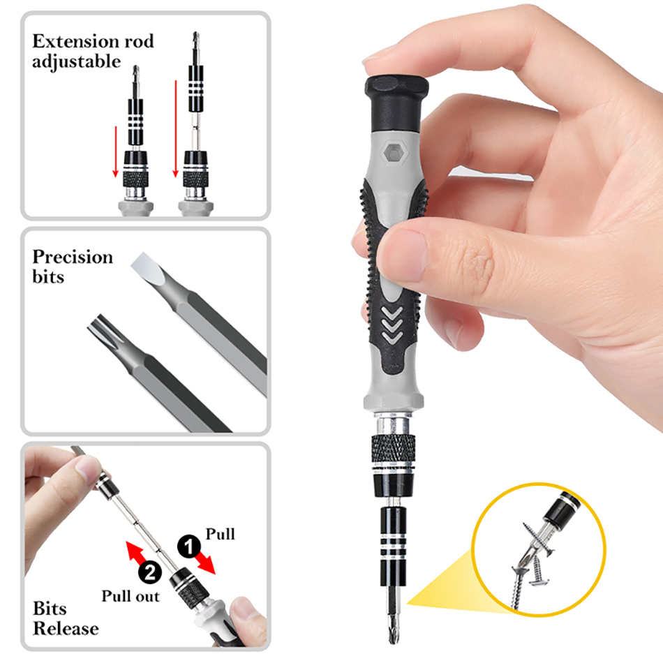 115 in 1 bit kit for mobile phone maintenance, multi-function precision screwdriver kit
