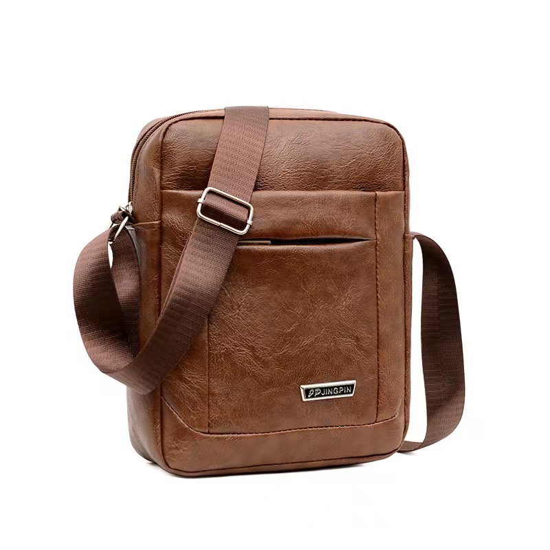 New Arrivals Men's bag new large capacity single shoulder bag Pu business men's messenger bag men's single shoulder Backpack