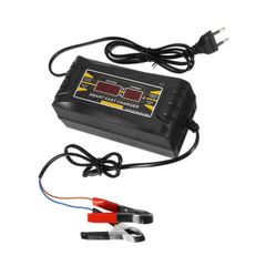 Suoer Fully Automatic Intelligent Pulse Car Motorcycle Ship Battery Charger 110V/220V to 12V 10A Intelligent Fast Charging as picture