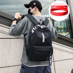 (Gift:1PCS A Man's Sports Bracelet) New Arrival Men Bags Backpacks School Bags Travelling Bags For Women Laptop Bags Large Capacity Gym Bags Black one size