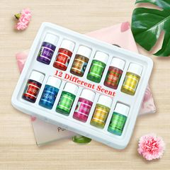 12PCS Room Water Soluble Humidifier Special Aromatherapy Plant Essential Oil SPA Beauty Air Purification​ 12 Colors 12PCS / Box