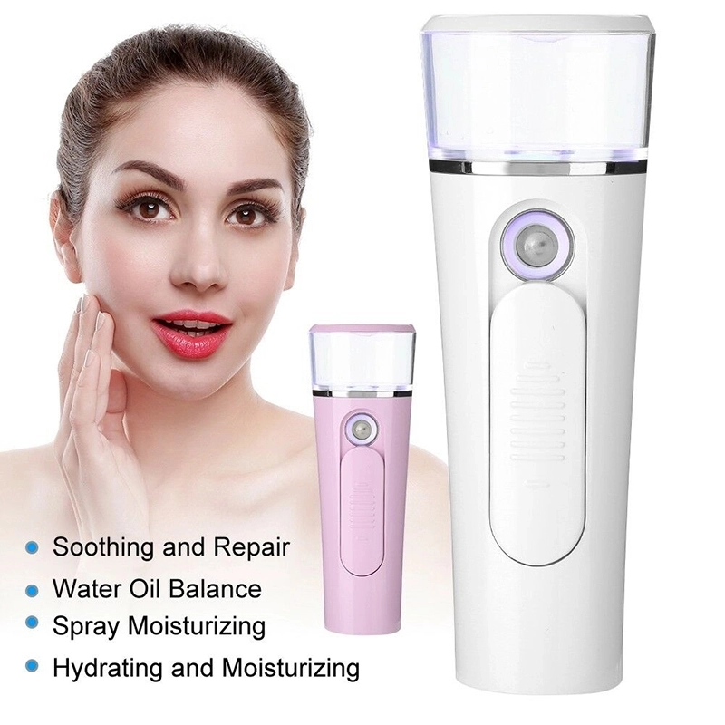 Beauty Steaming Face Meter USB Charging Portable Nano Spray Facial Humidifier Cold Spray
