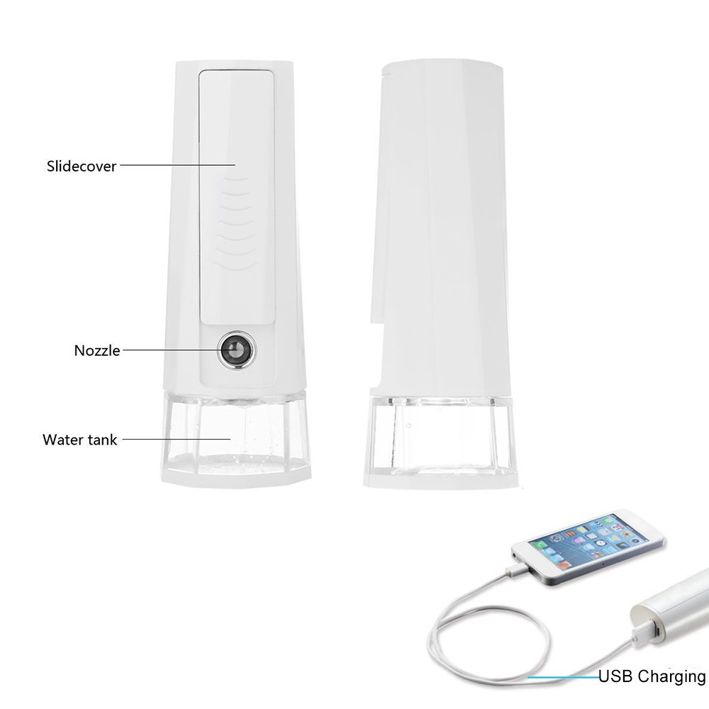 Beauty Steaming Face Meter USB Charging Portable Nano Spray Facial Humidifier Cold Spray